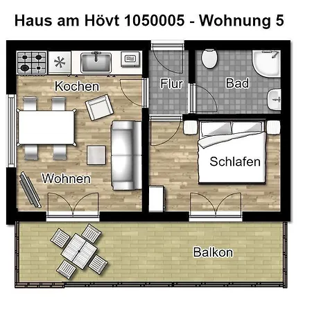 Haus Am Hoevt - 5 Apartament Goehren (Ruegen)